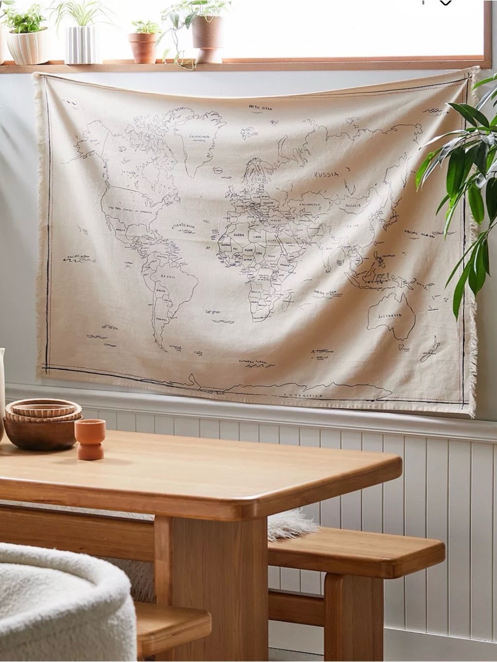 Hand Drawn Map Tapestry from Urban Outfitters